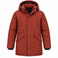 Parka Homme Hiver Couleur Unie Chaude Tendance Coton Décontractée Blouson d'extérieur Doudoune 2026