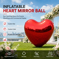 Boule miroir gonflable, grande décoration d'événement, ballon en PVC, garantie 3 ans, boules disco pour fêtes en plein air, sphère brillante