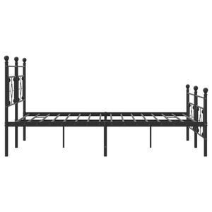 Cadre de lit complet en acier noir thermolaqué, élégant et durable, lits en métal - Product Image 6