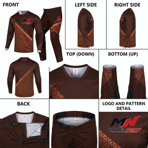 Ensemble maillot et pantalon de motocross pour adulte, dernier design, confortable/respirant, 100% polyester, en vente. - Product Image 2