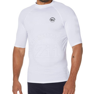 Chemises de compression pour hommes personnalisées en gros avec logo, manches courtes, respirantes, légères, grandes tailles, vêtements de sport en Spandex/Polyester - Product Image 1