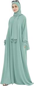 Abayas pour femmes à séchage rapide et respirantes, manches longues, qualité supérieure, vente en gros, abayas musulmanes pour femmes en couleur unie, services OEM - Product Image 4