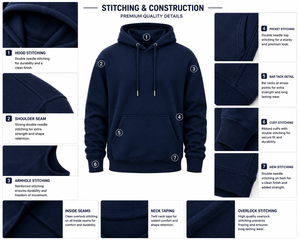 Sudadera con capucha para hombre, diseño liso, logotipo personalizado, forro polar, cómoda, informal, deportiva. - Product Image 5