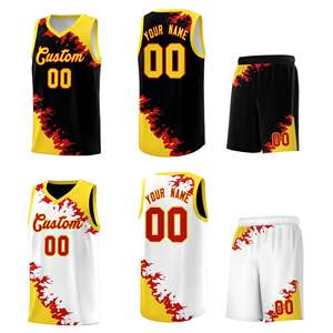 Uniformes de Baloncesto Sublimados Reversibles Personalizados al por Mayor, Tallas Grandes, Transpirables, Antibacterianos, 100% - Product Image 1