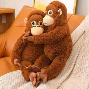 Cute Monkey Plush Toy Pair <b>Hugging</b> Soft Stuffed Animal <b>Pillow</b> 51cm-99cm Unisex Gift for Kids 8 to 13 Years - Product Image 3