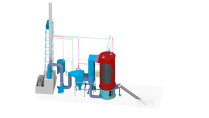 Chaudière à Huile Thermique à Biomasse Économe en Énergie, Haute Efficacité, à Tubes Fluide, Haute Pression, Système Vapeur PLC 300°C 1-8 MkCal - Product Image 2