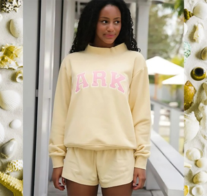 <b>Drop</b> Shoulder Long Sleeved Crewneck Custom 3D Embroidery Women's Hoodies Sweatershirts Reversible Mock Neck Sweatshirt for Women - Product Image 2