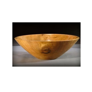 Bol de service en bois fait main, charme rustique, finition lisse, construction robuste, écologique, pour salade de fruits, collations, décoration de table - Product Image 2