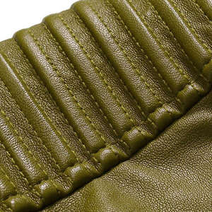 Veste en cuir de vachette tendance et ajustée, col montant, fermeture éclair élégante, respirante, pour hommes, qualité OEM supérieure - Product Image 3