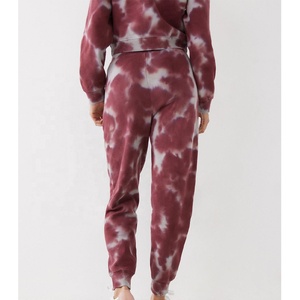 Premium Custom <b>Tie</b>-Dye Sweatsuit <b>Set</b> Low MOQ Free Design High-Quality Activewear for Women Relaxed Fit Quick Dry Comfortable - Product Image 3