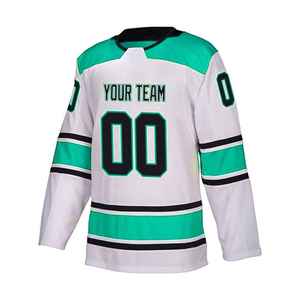 Maillot de hockey sur glace 100% polyester, nom de l'équipe personnalisé, impression numérique, logo frontal uni, séchage rapide, respirant, haute qualité, manches longues - Product Image 4