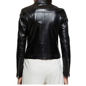 Chaquetas de Cuero Casuales para Mujer al por Mayor, Chaqueta de Cuero Ajustada a la Moda, Chaqueta de Cuero Personalizada Más Vendida - Product Image 2