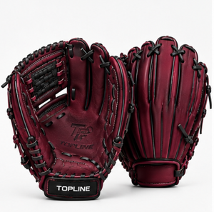 TOPLINE products Burgundy Leather <b>Baseball</b> <b>Glove</b> for Outfield Lightweight Non Slip Custom Sizes <b>baseball</b> & Softball <b>glove</b> - Product Image 2