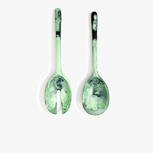 Handmade Resin <b>Salad</b> <b>Tools</b> Server Set Custom Color Kitchenware Serving Spoon Fork Dishwasher Safe - Product Image 1