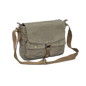 Canvas Messenger <b>Bag</b> Durable Vintage Crossbody <b>Shoulder</b> Satchel <b>Large</b> Capacity Laptop Travel School Work for Men Women - Product Image 4