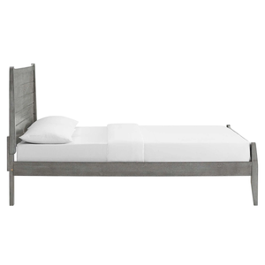 Lit king size moderne en finition gris rustique pour chambre à coucher - Product Image 4