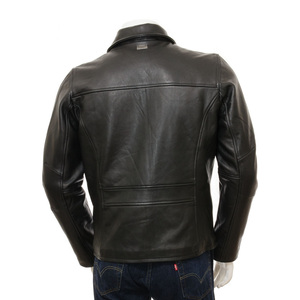 Chaqueta de Cuero Personalizada para Hombre, Estilo Hip Hop, Cuello Alto, Impermeable, Ecológica, Bordada, a la Moda, con Color Personalizado, de Cuero Vacuno - Product Image 3