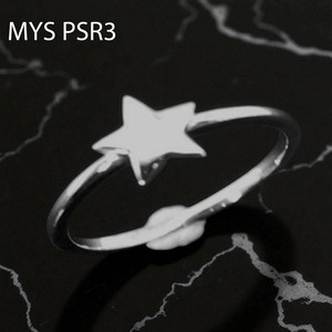 Anillos de Plata de Ley 925 con Diseño de Estrella, Anillos de Plata Lisos con Hermoso Diseño de Estrella, Anillos de Plata Lisos al por Mayor - Product Image 1