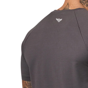 Custom Mens <b>Charcoal</b> Grey Oversized Jersey Casual Gym T-Shirt Quick Dry Breathable Workout Training Fitness Athletic Sports - Product Image 4