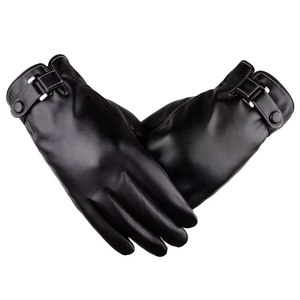 Leather Retro Bike Wear Gloves Wrist Length Unlined Breathable Eco-Friendly Thermal Winter Daily Use Black - Product Image 6