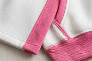 <b>Women</b> Color Block Hooded Zip Up Tracksuit Set Pink White Loose Fit Sweatshirt <b>Sweatpants</b> Two Piece - Product Image 6