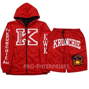 Conjunto de Sudadera con Capucha y Chaqueta Cortavientos para Hombre, Logotipo Frontal, 100% Poliéster/Algodón, Diseño con Cremallera, Corte Regular - Product Image 1