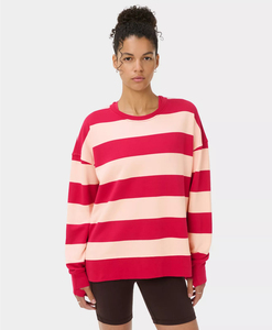 Sweat-shirt à capuche surdimensionné en coton 100% de luxe, style streetwear, brodé, col rond, logo personnalisé en relief, pour femmes - Product Image 2