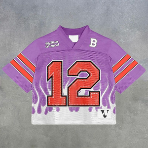 Camiseta de Fútbol Personalizada con Sublimación de Malla Transpirable, Talla Grande, Manga Corta, Estilo Urbano, OEM, para Hombre, Corte Cuadrado - Product Image 3