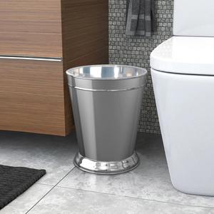 Poubelle élégante en métal argenté, idéale pour le bureau, la cabine, la salle d'étude et l'espace de travail, ou pour une utilisation quotidienne en intérieur, fabriquée à la main en Inde. - Product Image 4
