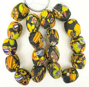 Wholesale African Trade Millefiori Java Glass Beads Vintage King <b>Chrome</b> Beads Bulk <b>Box</b> for Jewelry Making - Product Image 3