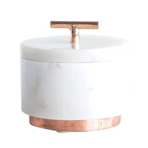 Trusted Manufacturer White Marble <b>Storage</b> Canister Jar For Modern Homes Minimalist Style And Use For Sugar <b>Storage</b> - Product Image 1