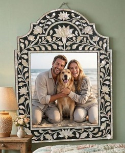 Cadre photo mural décoratif moderne Art Déco écologique léger en nacre fait main de luxe pour hôtels, villas et décoration intérieure - Product Image 4