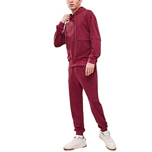 Survêtement en coton XL décontracté personnalisé pour hommes derniers vêtements d'entraînement sportif imprimé logo respirant ensemble de jogging à capuche en polaire pour l'hiver - Product Image 4