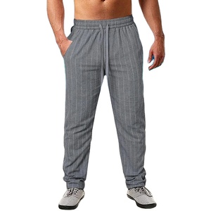 Custom <b>Men</b> <b>Pinstripe</b> Jogger Pants Wholesale Casual Slim Fit Drawstring <b>Trousers</b> Fashion Streetwear Sweatpants Manufacturer - Product Image 4