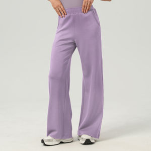 Leggings de yoga para mujer, holgados, con cintura elástica, corte recto, con bolsillos, para entrenamiento de baile y ropa de descanso, pantalones casuales largos hasta el suelo - Product Image 5