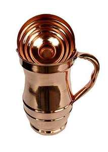 Carafe en cuivre pur Maharaja, pichet à eau de luxe pour la maison, vaisselle ayurvédique en cuivre - Product Image 3
