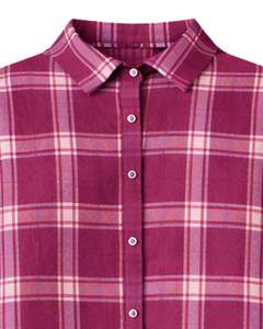 Vestido camisero a cuadros marrón para mujer, de manga larga, con botones, informal, midi, con bolsillos, para uso diario, suministros OEM personalizados - Product Image 3