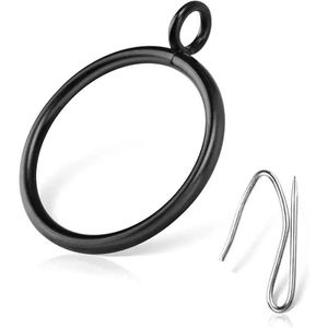 Anneaux de rideau de designer les plus vendus, style luxe, en laiton massif, 38 mm, style industriel - Product Image 1