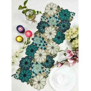 Contemporary Luxury Dining Room Decoration New Shape Beaded <b>Runner</b> Set with Matching <b>Placemat</b> Modern Style Beaded <b>Runner</b> - Product Image 5