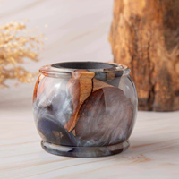Pembakar Bakhoor Kayu Resin Epoksi Ramah Lingkungan Aroma Timur Tengah Ramadan Mubkhar Dubai Premium Buatan Tangan Dapat Disesuaikan