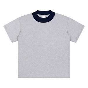 เสื้อยืดคอกลมสีเทาชาย คอตตอน แขนสั้น รับผลิตแบบ OEM ODM ขายส่ง พร้อมสกรีนโลโก้ตามสั่ง จำหน่ายจำนวนมาก - Product Image 1