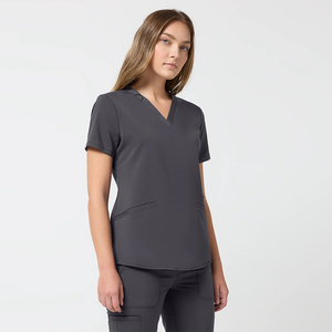 Hospital Uniforms <b>Doctor</b> Nurse Scrubs Dark Gray Color Anti-Bacterial Nursing Scrubs Uniforms With Custom Design And Size - Product Image 3