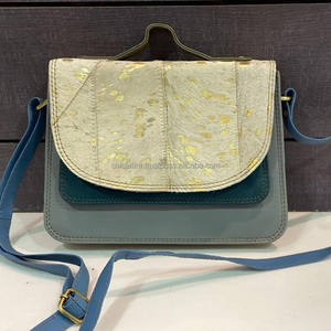 กระเป๋าสะพายคาดลำตัวหนังวัวโลหะทำด้วยมือดีไซน์หรูหราของผู้หญิงกระเป๋าถือหนังแท้แท้ - Product Image 3