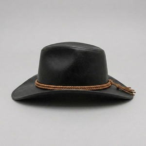 Chapeau haut de forme victorien en cuir fait main, style classique, couronne haute, chapeau de costume vintage pour mariages gothiques, événements steampunk et événements historiques - Product Image 3