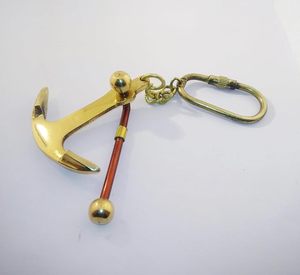 พวงกุญแจสมอเรือทองเหลืองวินเทจ ของที่ระลึกทางทะเล งานแฮนด์เมด ของสะสม - Product Image 3