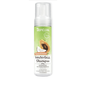 Champú para Mascotas sin Agua TropiClean - Fórmula sin Enjuague (Botella de 7.4 fl oz) Hipoalergénico - Product Image 1