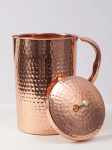 เหยือกน้ำทองแดงงานฝีมือ เครื่องครัวโลหะตกแต่ง สำหรับตลาดส่งออก - Product Image 6