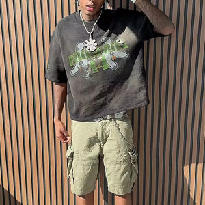 <b>Oversized</b> Heavyweight <b>T</b> <b>Shirt</b> For Men Summer Short Sleeve Tee 100% Cotton <b>Plain</b> Top Casual Men's Clothing - Product Image 6