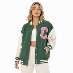 Chaqueta de Béisbol Estilo Hip Hop DiFan para Hombre y Mujer, con Letras Bordadas en Peluche, Chaqueta Varsity Holgada, Unisex, Estilo Urbano, Chaqueta Bomber Informal - Product Image 3