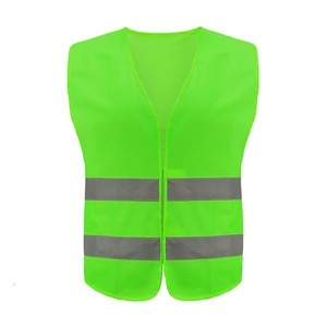 Gilet de sécurité réfléchissant haute visibilité vert en polyester unisexe avec bandes réfléchissantes - Product Image 3